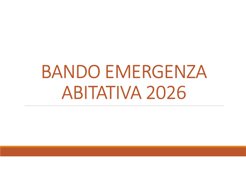 Bando per interventi rivolti al sostegno dei nuclei familiari per il mantenimento dell'alloggio in locazione, il cui reddito provenga esclusivamente da pensione - anno 2026