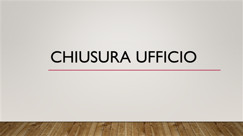 Chiusura ufficio demografici