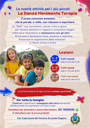 percorso di Danza Movimento Terapia per bambini e ragazzi