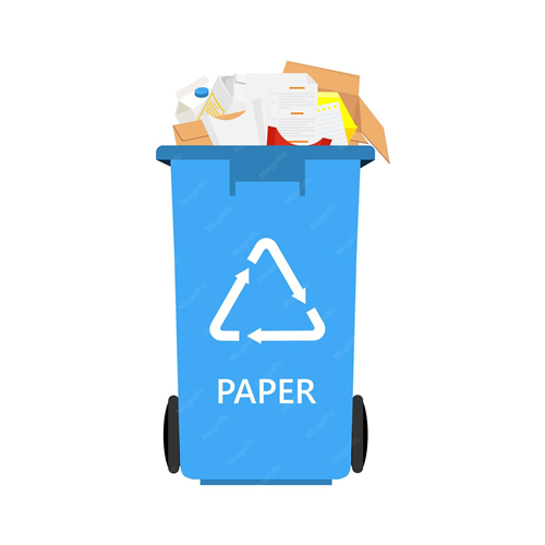 Distribuzione bidoni raccolta differenziata carta